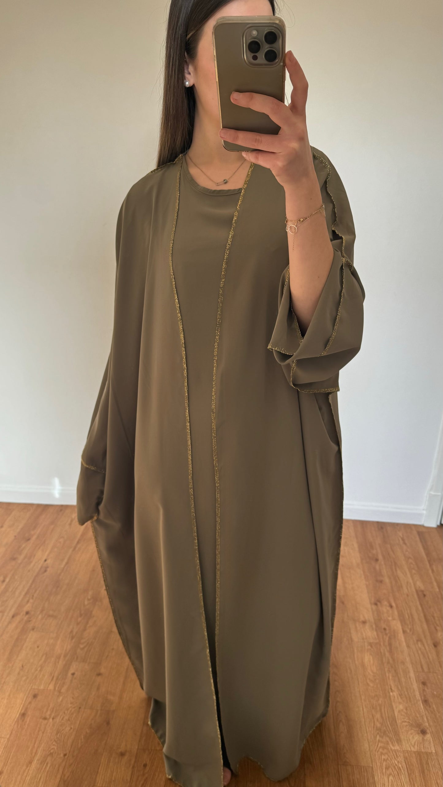 Ensemble kimono taupe