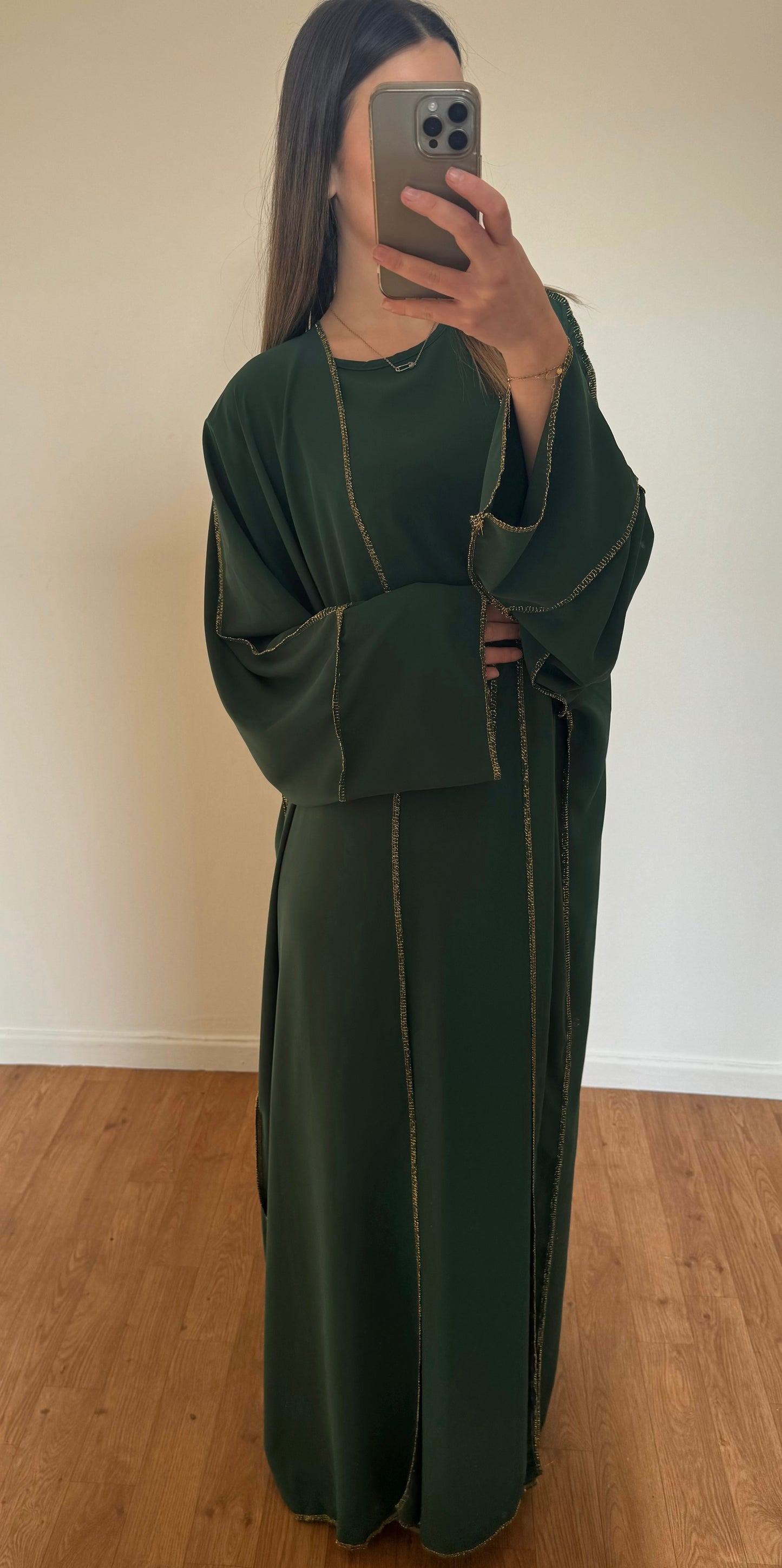 Ensemble kimono vert