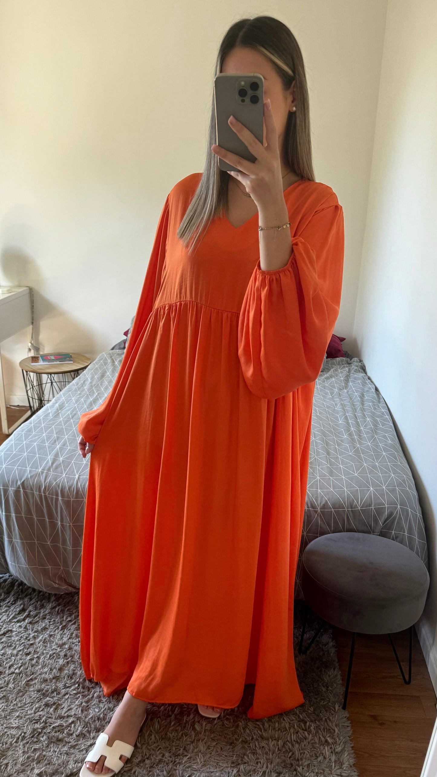 Robe ample orange