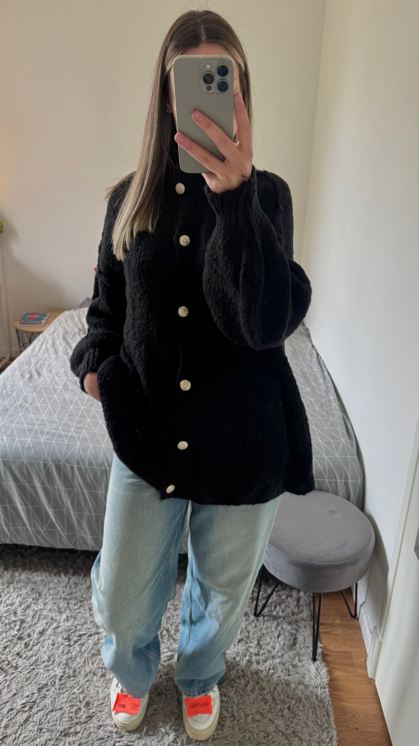 Pull en maille noir