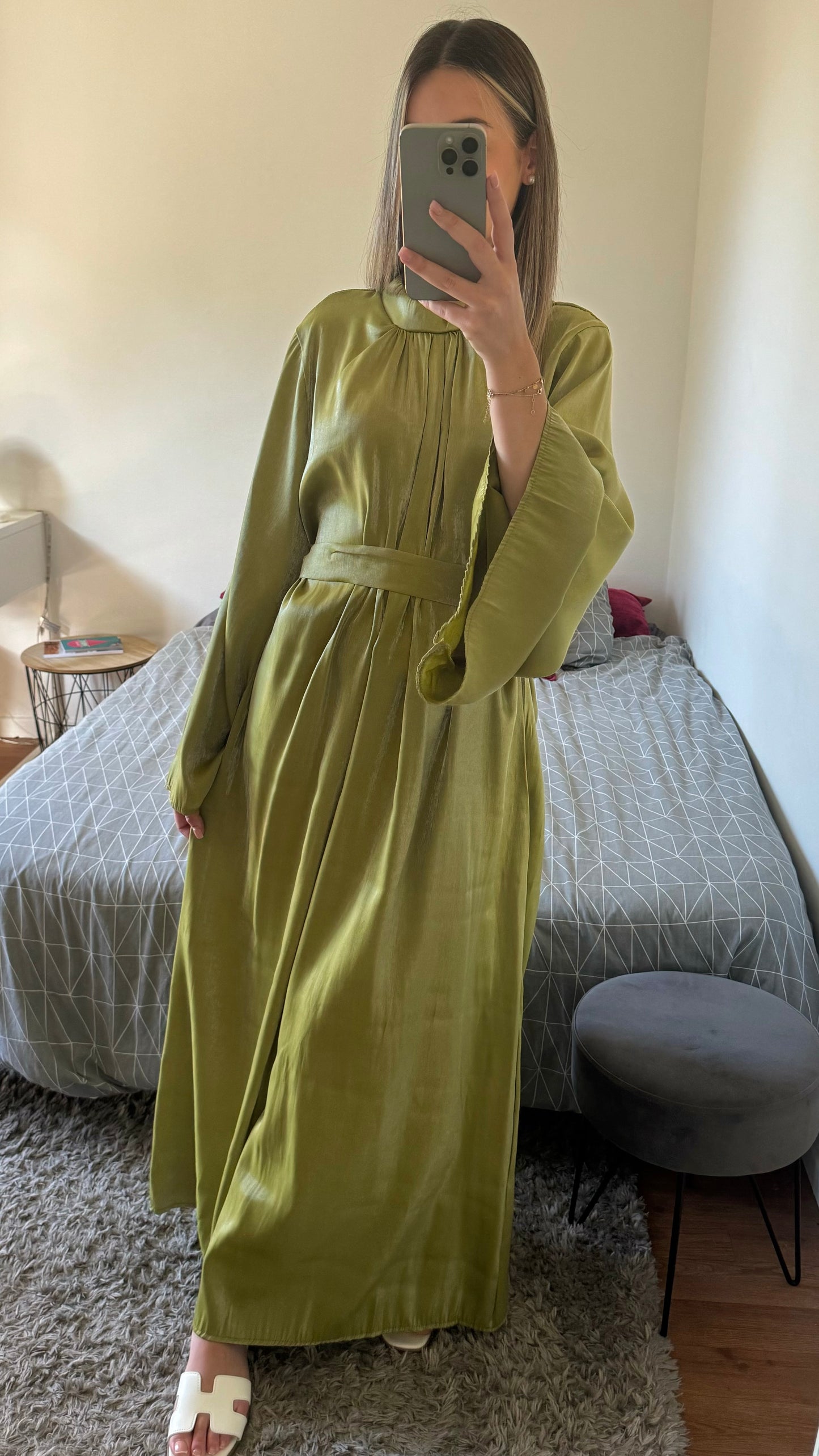Robe longue verte