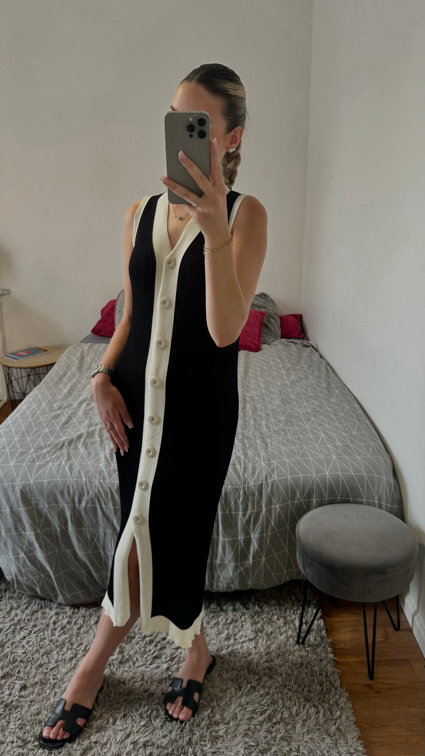 Robe ajustée bi color